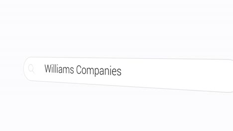 searching williams companies on the search engine