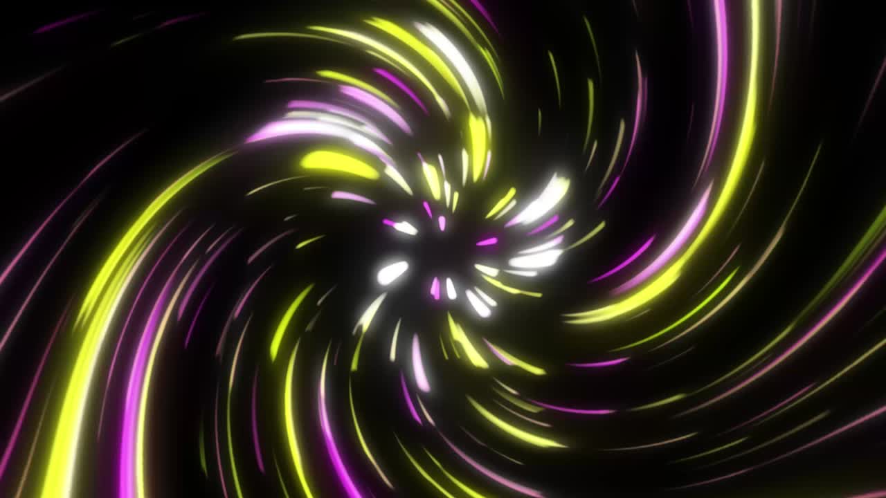 líneas de neón brillantes fondo de bucle abstracto 4k