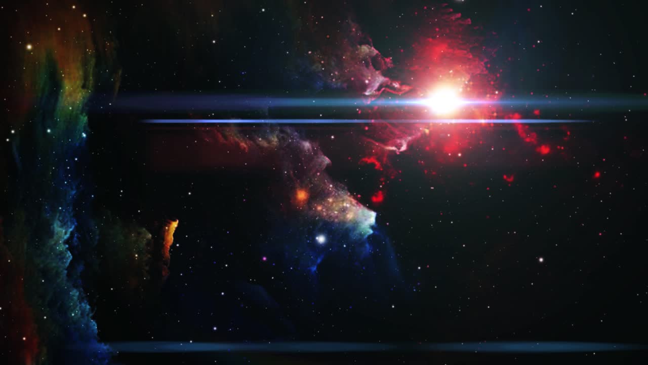 nubes nebulosas de colores 4k en el gran universo