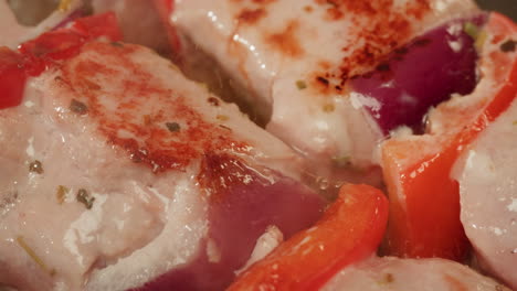grilled pork skewers with vegetables