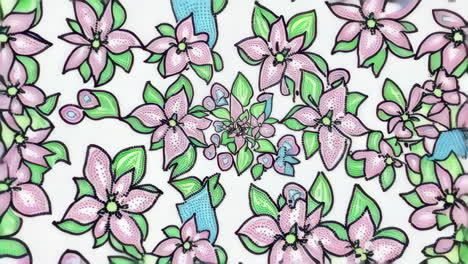 vibrant pointillism floral pattern