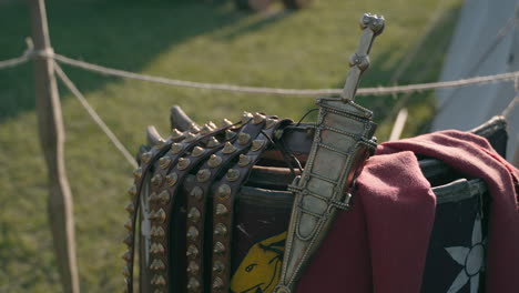 roman sword and armor display