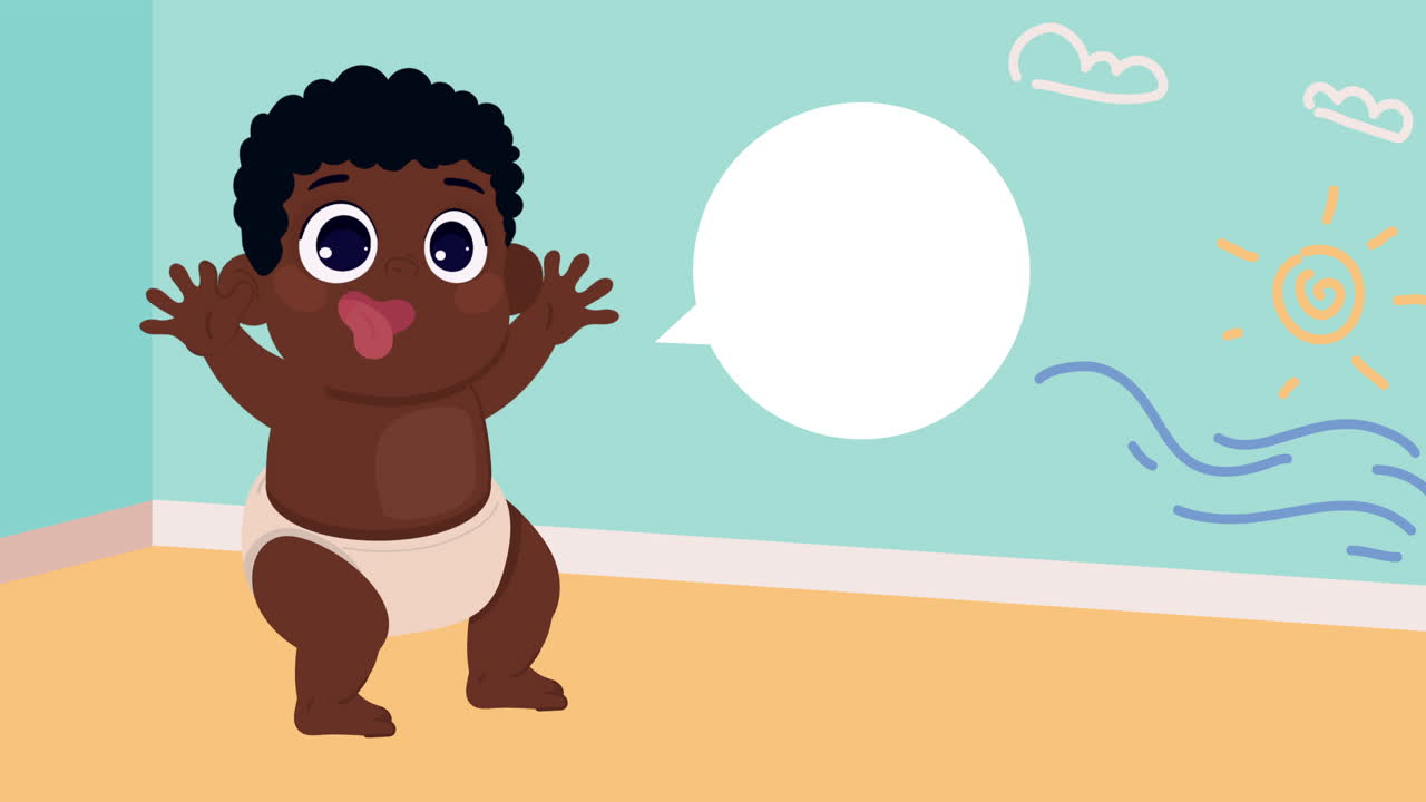 animado de personajes de bebés lindos