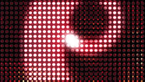 animation of neon glowing light spots pattern moving over black background