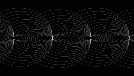 abstract animation of symmetrical circles expanding and contracting
