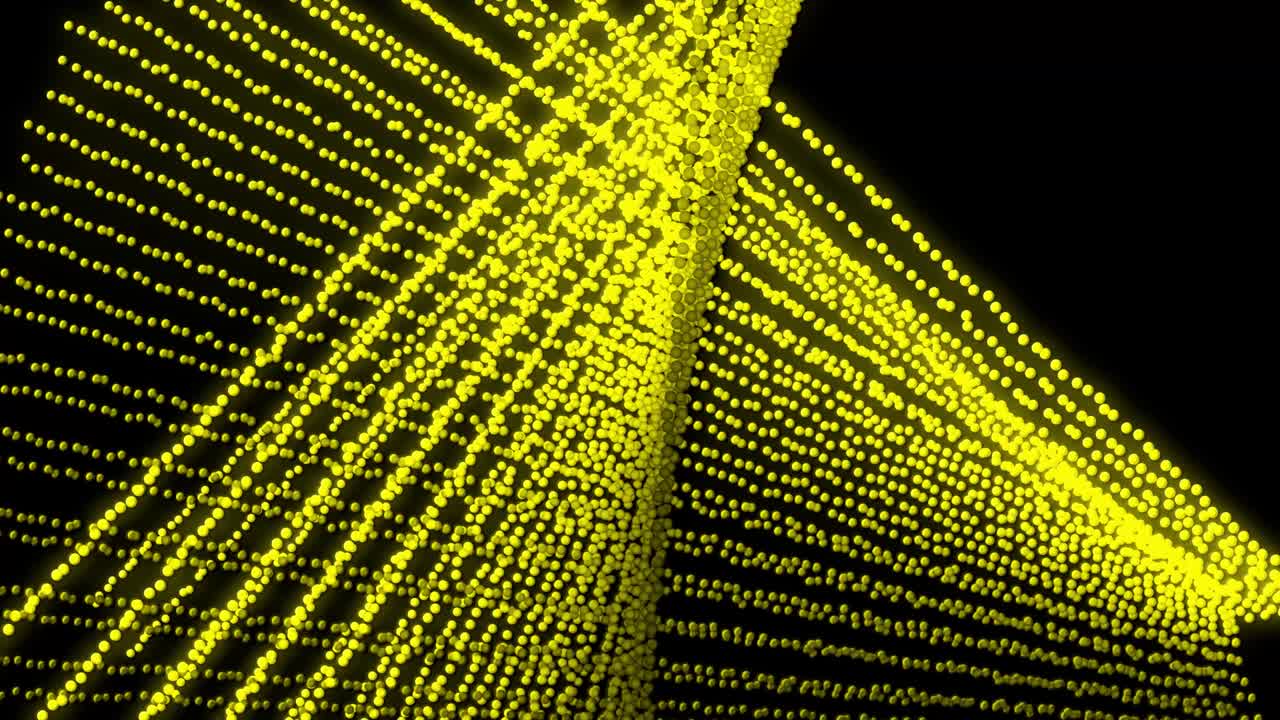 patrón de forma de punto de color amarillo animación gráficos de movimiento