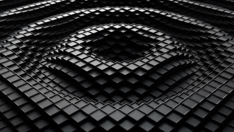 abstract geometric pattern of black cubes