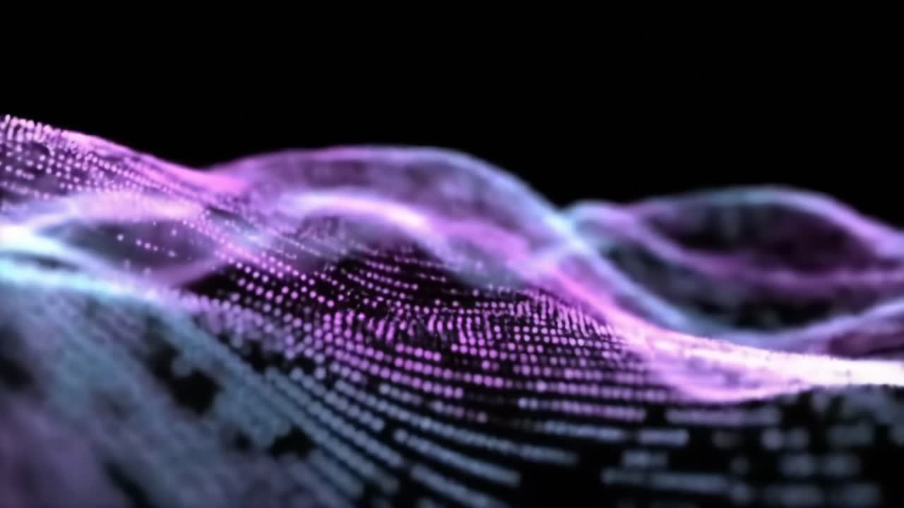 Dynamic Flow of Ethereal Particles: A Visual Representation of Sound Waves and Vibrations in Abstract Form, Capturing the Interplay of Light and Sound