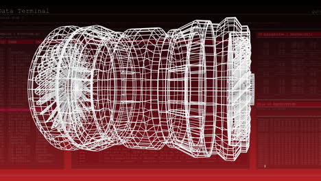 animación de ruedas digitales sobre el procesamiento de datos