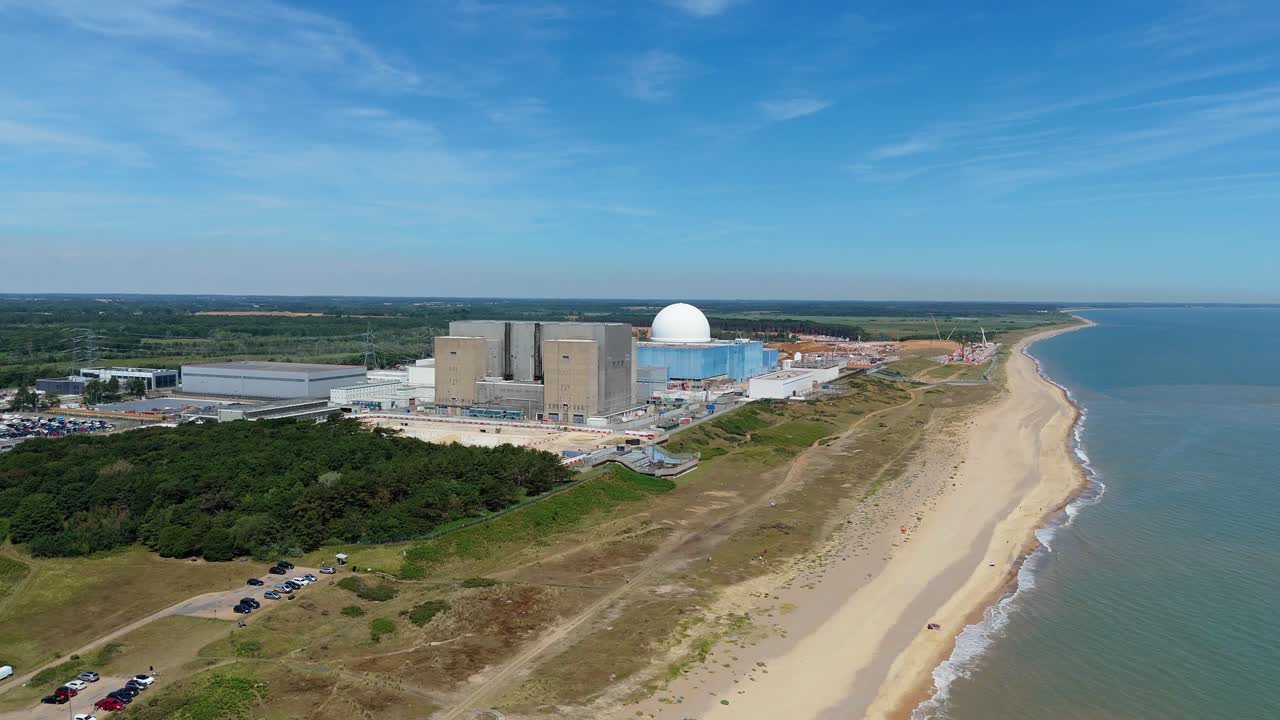 Top Down View of Nuclear Infrastructure and Energy Distribution at Sizewell