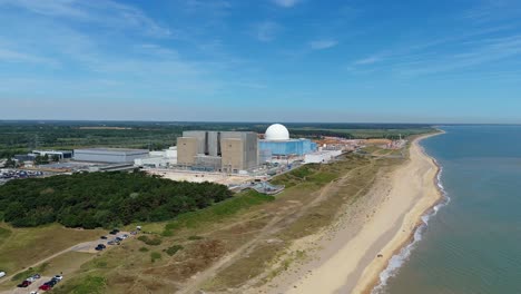 top down view of nuclear infrastructure and energy distribution at sizewell