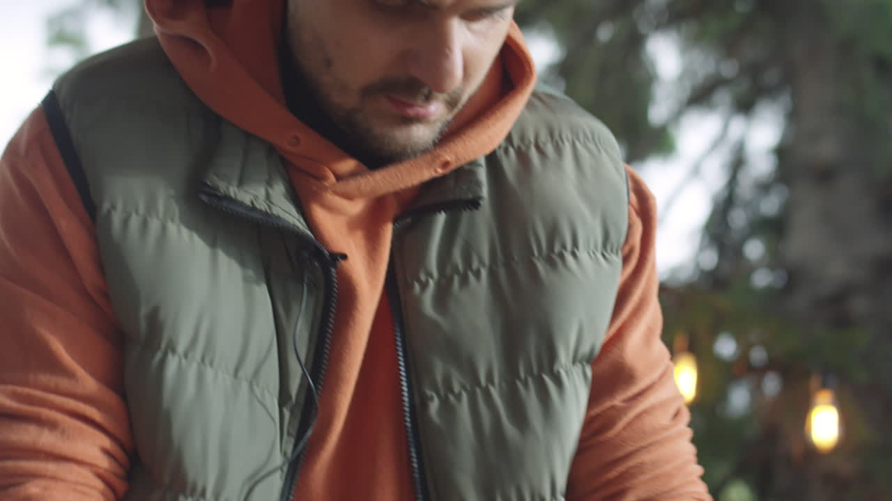 Man Cutting and Cleaning Bell Pepper