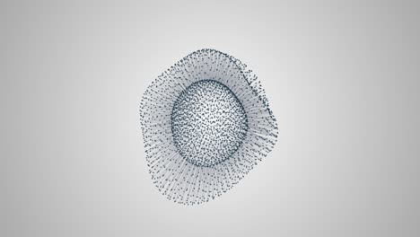 metamorfosis de la forma amorfa a partir de puntos y líneas, animación abstracta de la forma futura 4k
