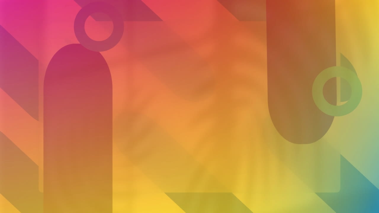 animación de formas abstractas con espacio de copia en fondo verde a rosa