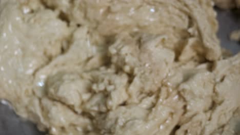 mixing dough for baking