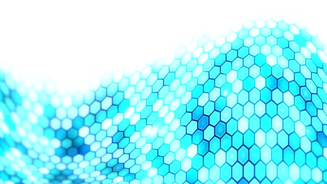 relámpago eléctrico de fondo de panal de miel. hexágono eléctrico brillante con luz brillante. animación de bucle de tecnología de negocios.