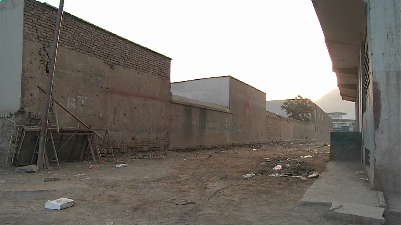 Un quartiere bombardato a Kabul, Afghanistan.