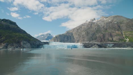 margerie glacier surrounded by mountains in glacier bay, alaska. for projects requiring longer clips in higher resolution, visit stockplates.