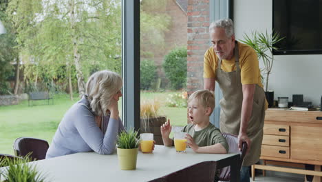family conversation at the table