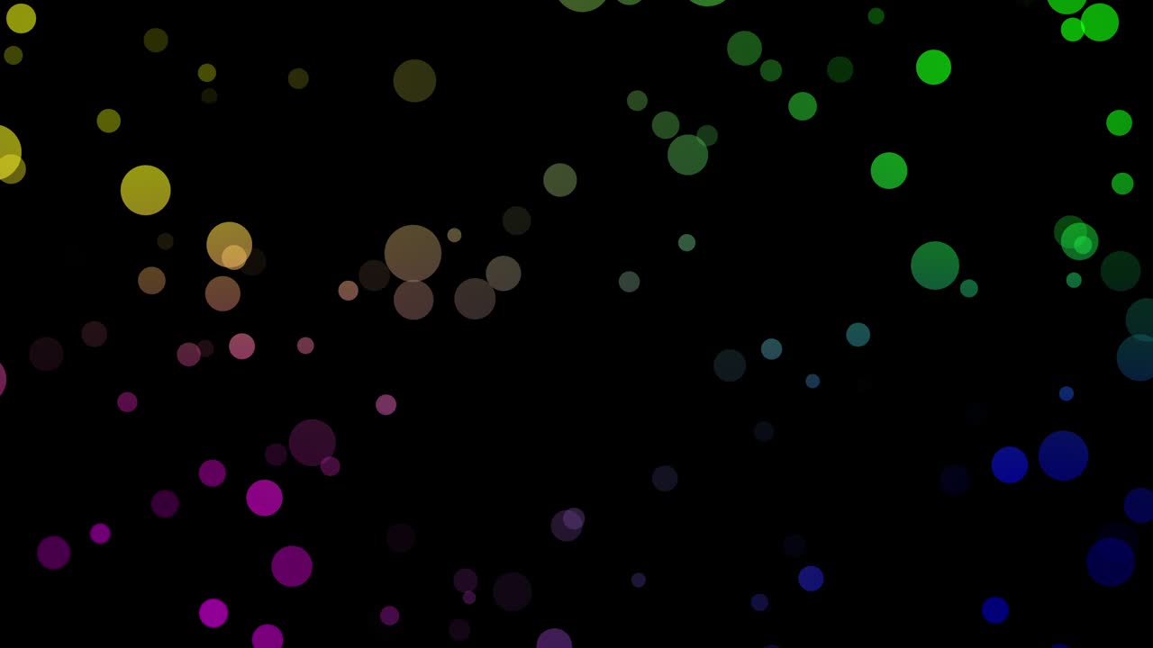 movimiento de partículas multicolor 4k