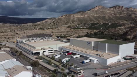 aerial overview of the the procter and gamble factory in the espartal industrial park