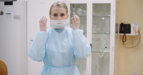 scientist wearing protective mask at laboratory 1