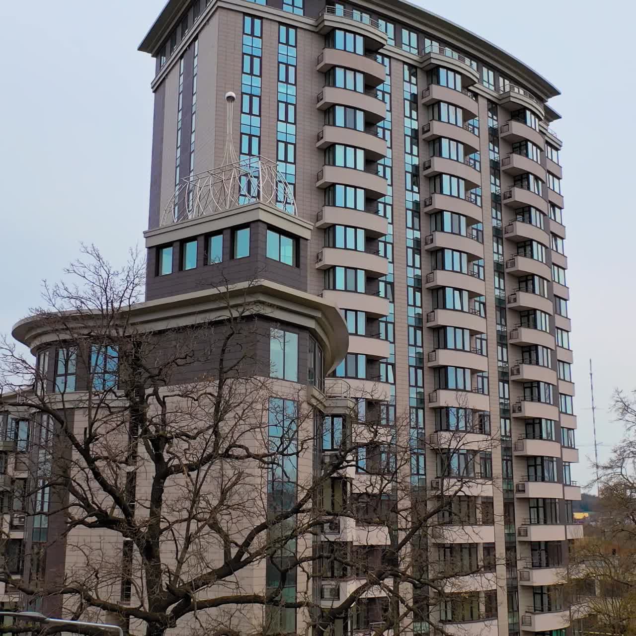 Apartment building room in living area
