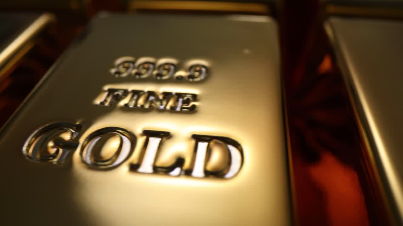Close-up of Fine Gold Bullion Bars