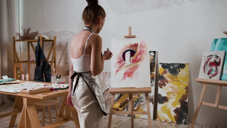 artist creating a painting