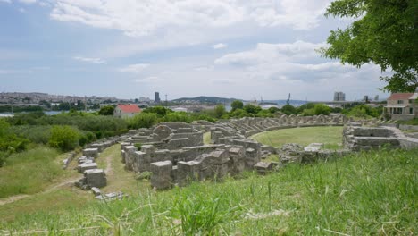 roman ruins from the ancient province capital of dalmatia. salona, croatia, clip 1