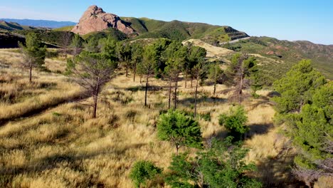 Drone-images-shot-near-Lake-Hughes-Road-in-Castaic,-California