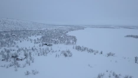 The-open-plains-during-winter-in-Norway,-near-the-Swedish-border