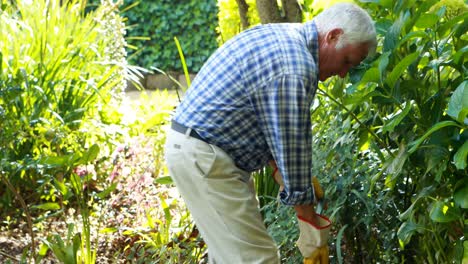 Senior-man-using-shovel