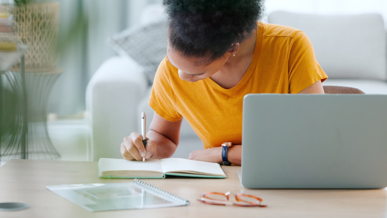 Serious, focused and smart student learning coding