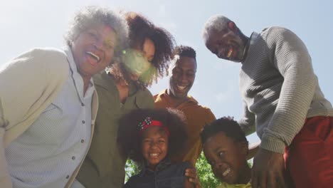 family spending time together in the garden