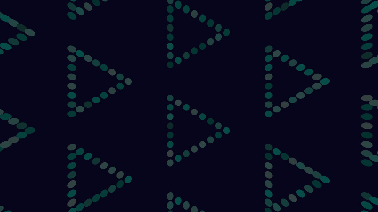 triángulos de arco iris futuristas en filas con gradiente de arco iris