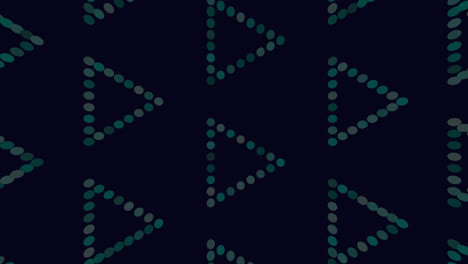 futuristic rainbow triangles in rows with rainbow gradient