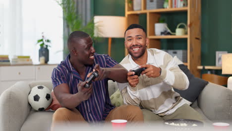 friends playing video games at home