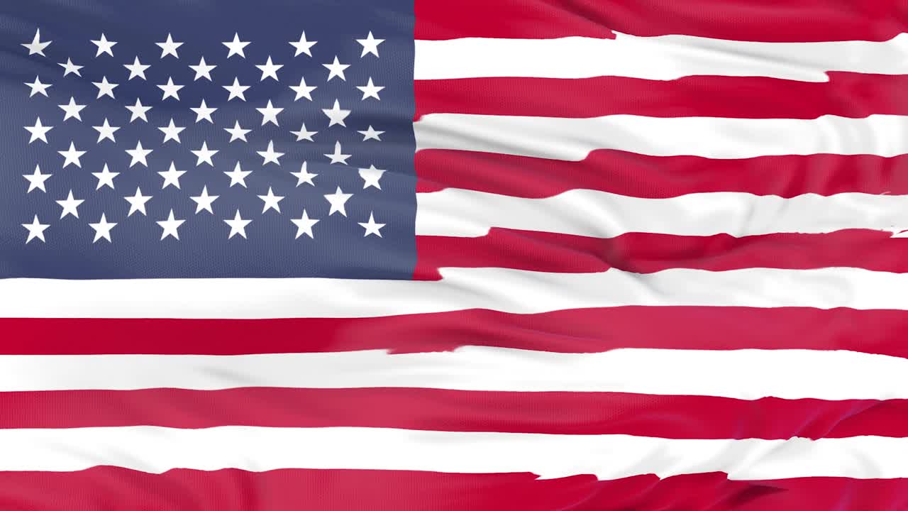 la bandera de los estados unidos de américa ondeando en el viento. la bandera nacional de estados unidos. la bandera de animación de bucle sin costuras. resolución de alta calidad 4k