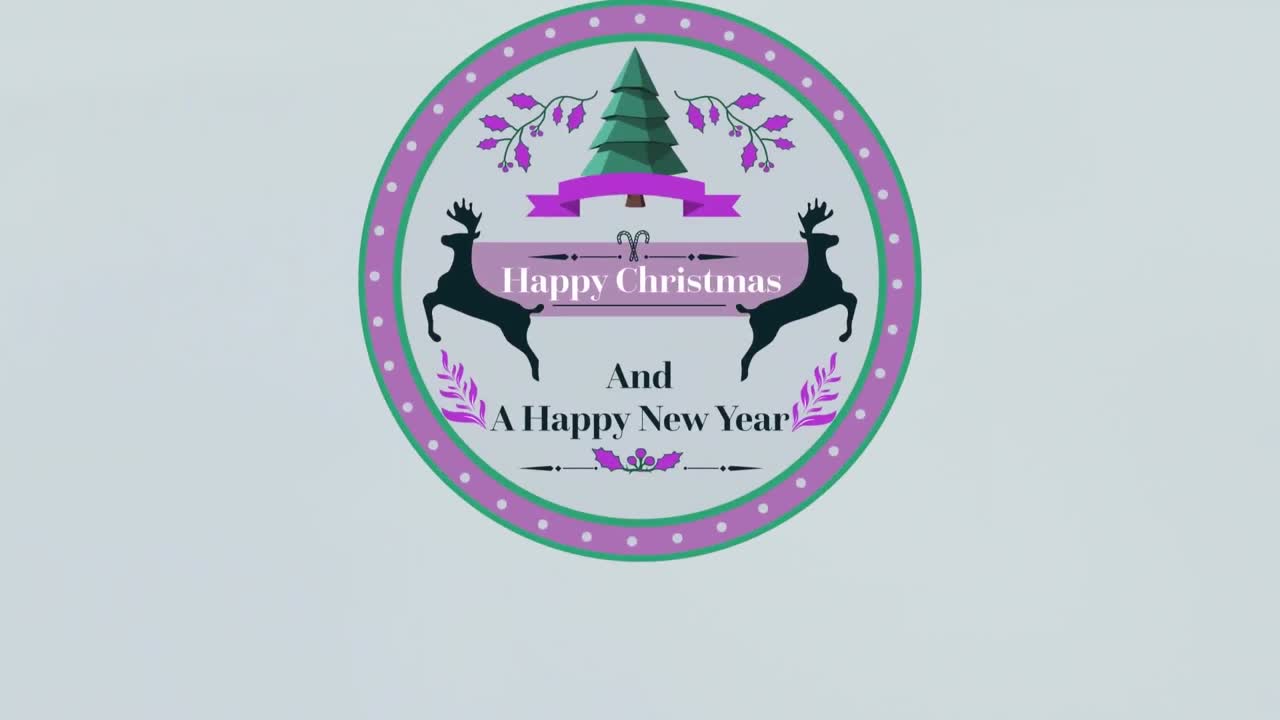 회색 배경 에 있는 태그 에 있는 크리스마스 인사 의 애니메이션