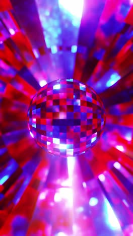 abstract disco ball shows a purple and blue background. vertical looped video