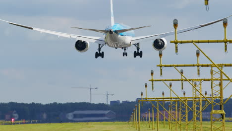 airplane landing at airport