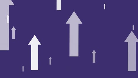 animation of white arrows pointing up moving on purple background