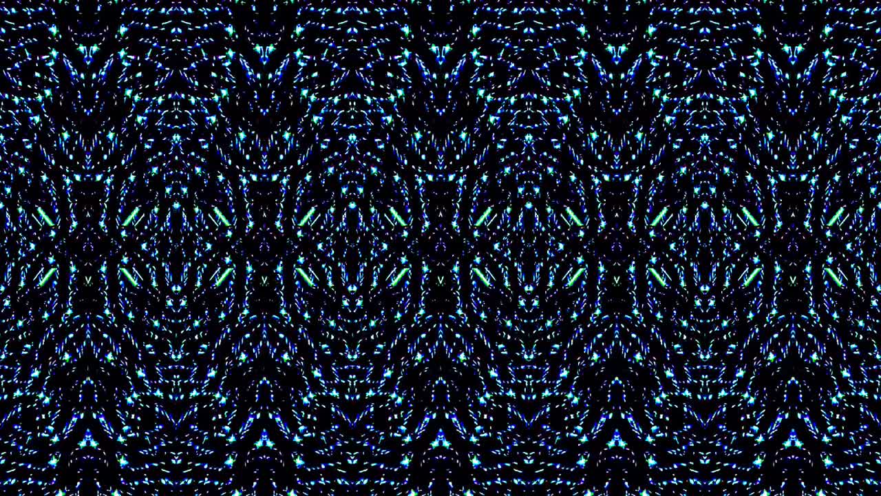 dotted line shape animated colorful flashing lights, on black background