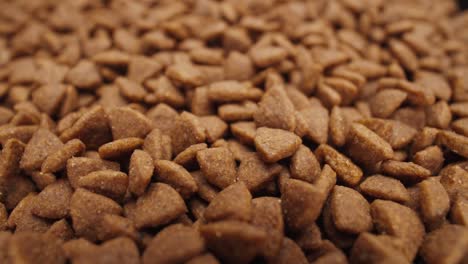 granules of crispy dry pet food