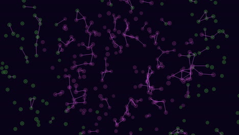 Miteinander-Verbundene-Linien-Und-Punkte-Bilden-Ein-Komplexes-Netzwerk-Auf-Schwarzem-Hintergrund