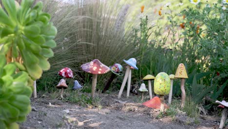 fungus decorations in the garden