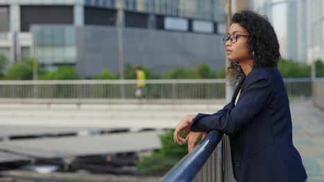woman in city