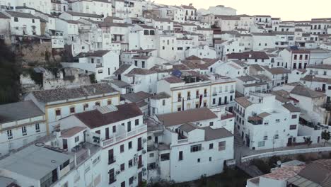 streets of old town with white houses