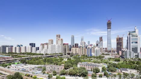 time lapse-beijing skyline